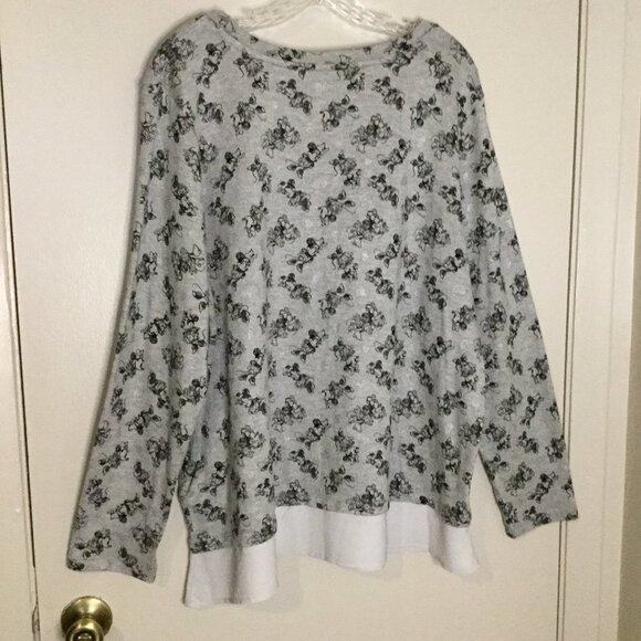 Disney Parks Grey Long Sleeved Minnie Mouse Top - Picture 4 of 7